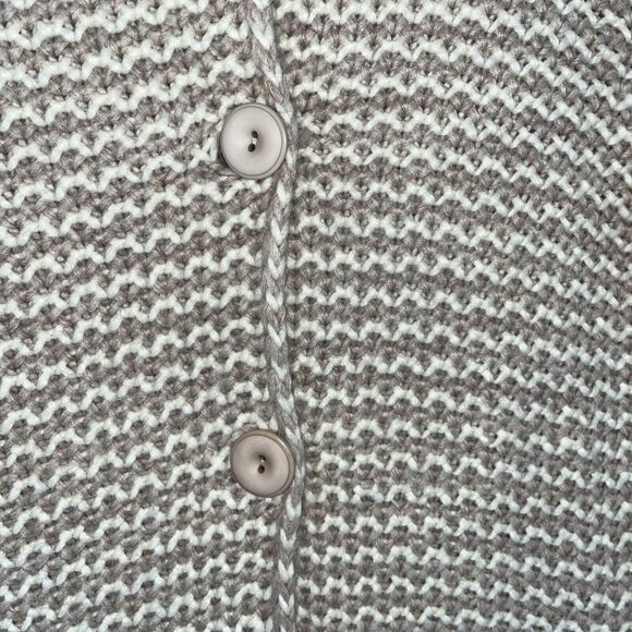 Cocogio Cardigan Womens M Striped Wool Blend Heavy Knit Made in Italy Feminine - Picture 5 of 16